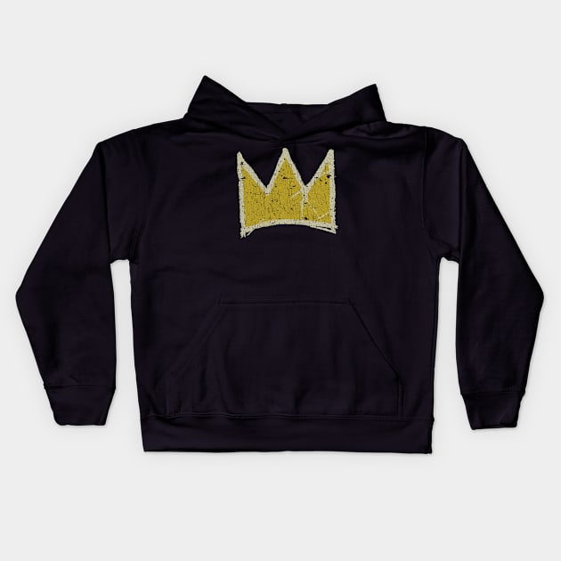 King Crown Basquiat 70s -VINTAGE RETRO STYLE Kids Hoodie by lekhartimah